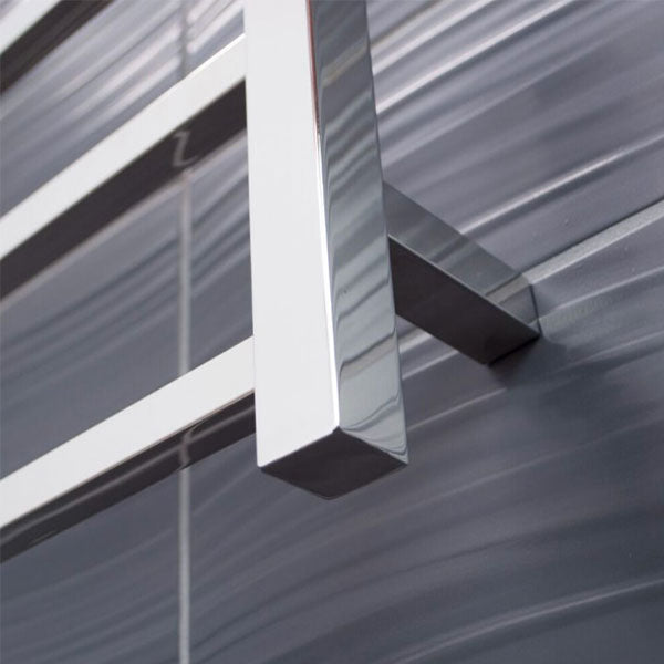 Radiant Square 5 Bar Heated Rail 750mmx550mm Polished Stainless Steel