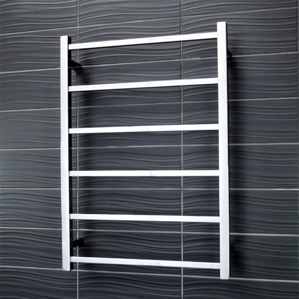 Radiant Square 6 bar Non-Heated Rail 600mmx830mm Polished Stainless Steel
