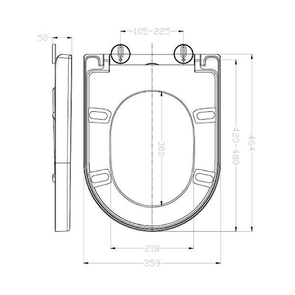Fienza Universal UF Toilet Seat White