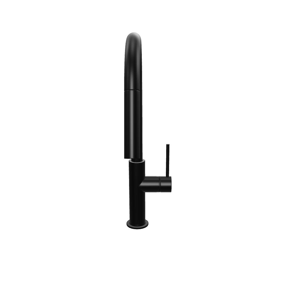 Phoenix Vivid Slimline Pull Out Sink Mixer Matte Black 3D Model - The Blue Space