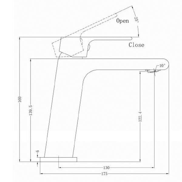 Nero Bianca Basin Mixer - Brushed Nickel