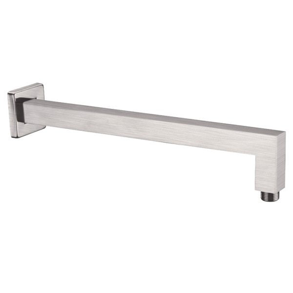 Nero Square Shower Arm Brushed Nickel