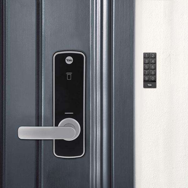 Lockwood Yale Unity Entrance Lock with entrance buttons at The Blue Space
