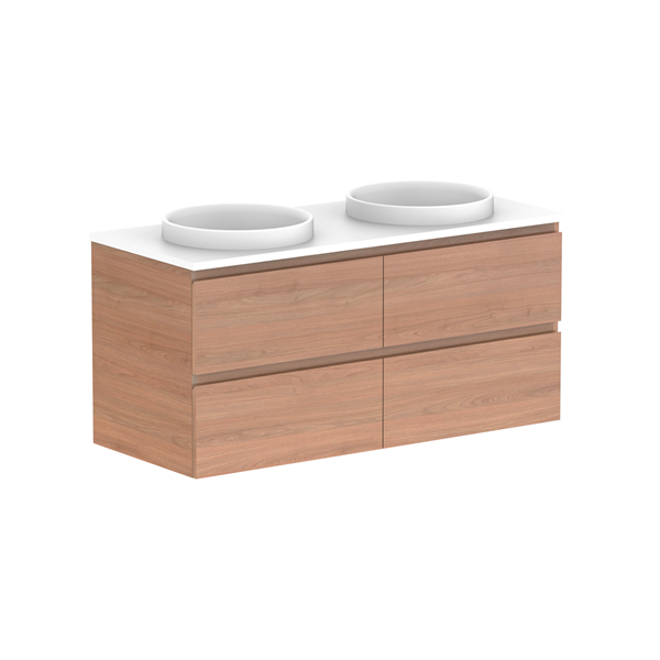 ADP Glacier Pro All Drawer Twin Vanity with Caesarstone