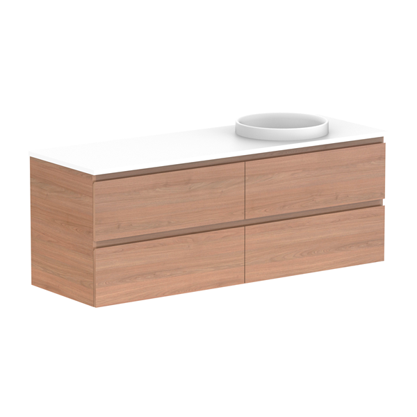ADP Glacier Pro All Drawer Twin Vanity with Caesarstone