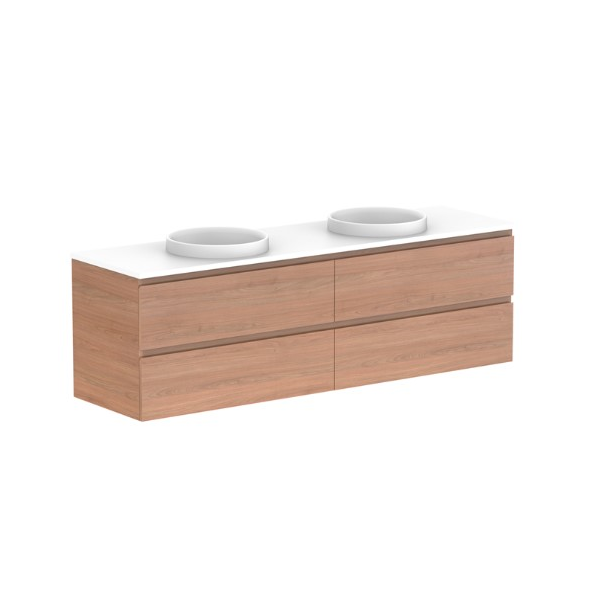 ADP Glacier Pro All Drawer Twin Vanity with Caesarstone