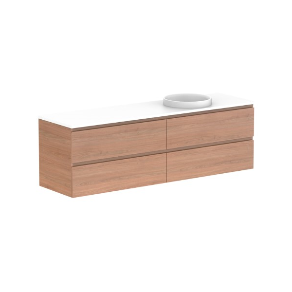 ADP Glacier Pro All Drawer Twin Vanity with Caesarstone