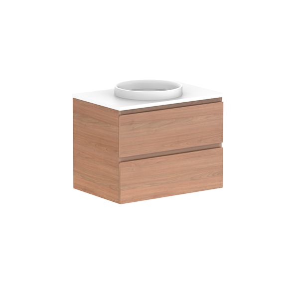 Glacier Full Depth All Drawer Slim 750mm Wall Hung Centre Bowl Benchtop | The Blue Space