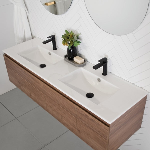 ADP Glacier Lite Door and Drawer Slim Vanity with Ceramic Top