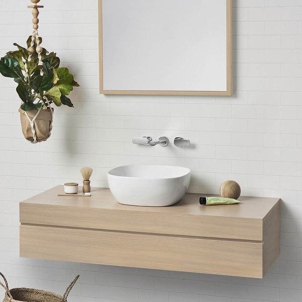 Caroma Artisan Above Counter Basin- Curved Square 400mm by Caroma - The Blue Space