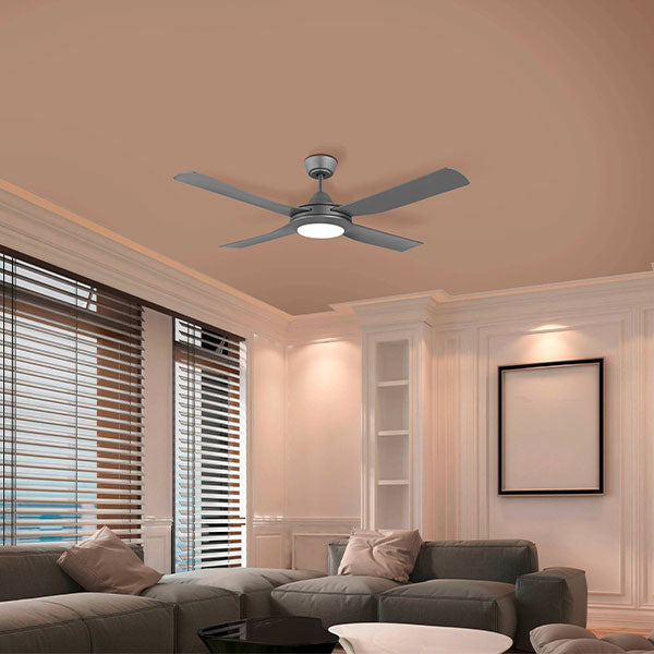 Eglo Bondi 52" 132cm Ceiling Fan with 20W LED CCT Light - Titanium - The Blue Space