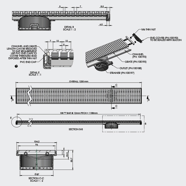 Bounty Brassware Long As You Like It Kit-Linear Grate by Bounty Brassware - The Blue Space