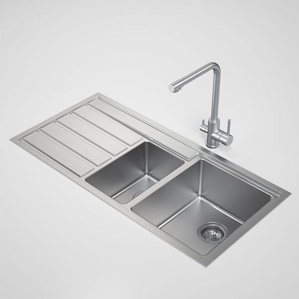 Caroma Urbane II 1.5 Bowl Stainless Steel Kitchen Sink