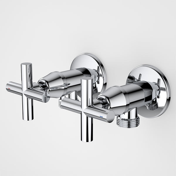 Caroma Coolibah Classic Cross Lead Free Washing Machine Tap Set Chrome