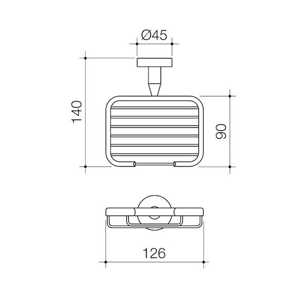 Caroma Cosmo Metal Soap Basket 126mm