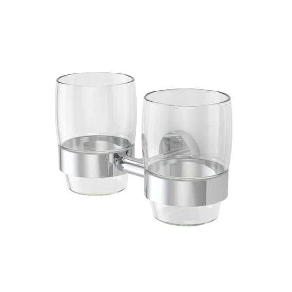 Caroma Cosmo Metal Double Tumbler Holder Chrome