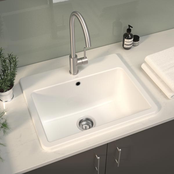 Caroma Cubus Laundry Vanity Basin 627mm