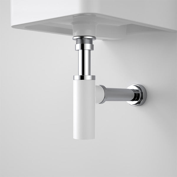 Caroma 40mm Bottle Trap - Matte White/Chrome