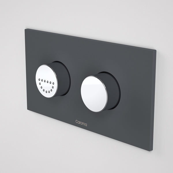Caroma Invisi Series II Round Dual Flush Plate & Raised Care Buttons - Afternoon Daze