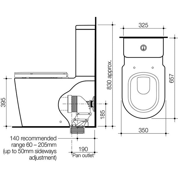 Caroma Liano Wall Faced Toilet Suite by Caroma - The Blue Space