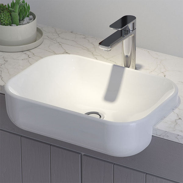 Caroma Luna Semi Recessed Basin (Without Tap Landing) by Caroma - The Blue Space
