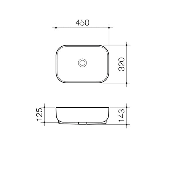 Caroma Luna Semi Recessed Basin (Without Tap Landing) by Caroma - The Blue Space