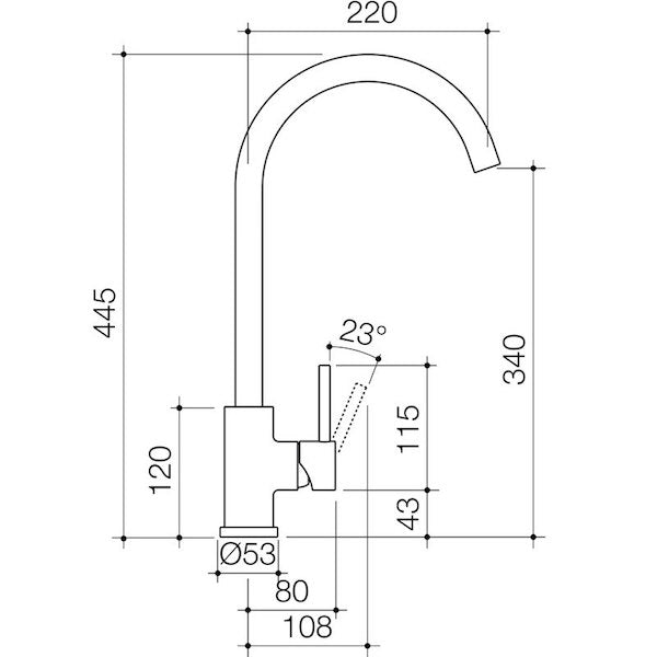 Caroma Titan Stainless Steel Sink Mixer