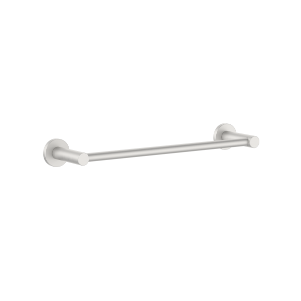 Clark Round Single Towel Rail 300mm - Brushed Nickel