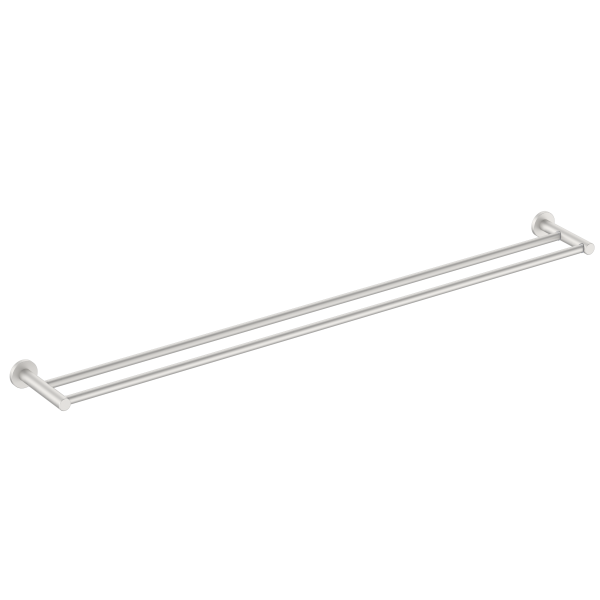 Clark Round Double Towel Rail 600 or 900mm - Brushed Nickel