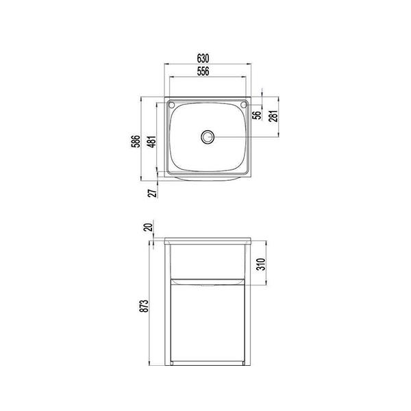 Clark Eureka 70 Litre Laundry Tub and Cabinet