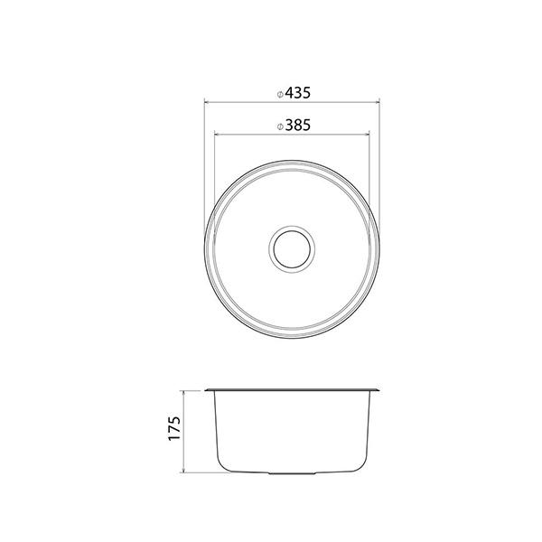 Clark Round Bowl Overmount Kitchen Sink