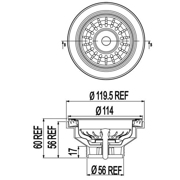 Clark 316 Stainless Steel Basket Waste
