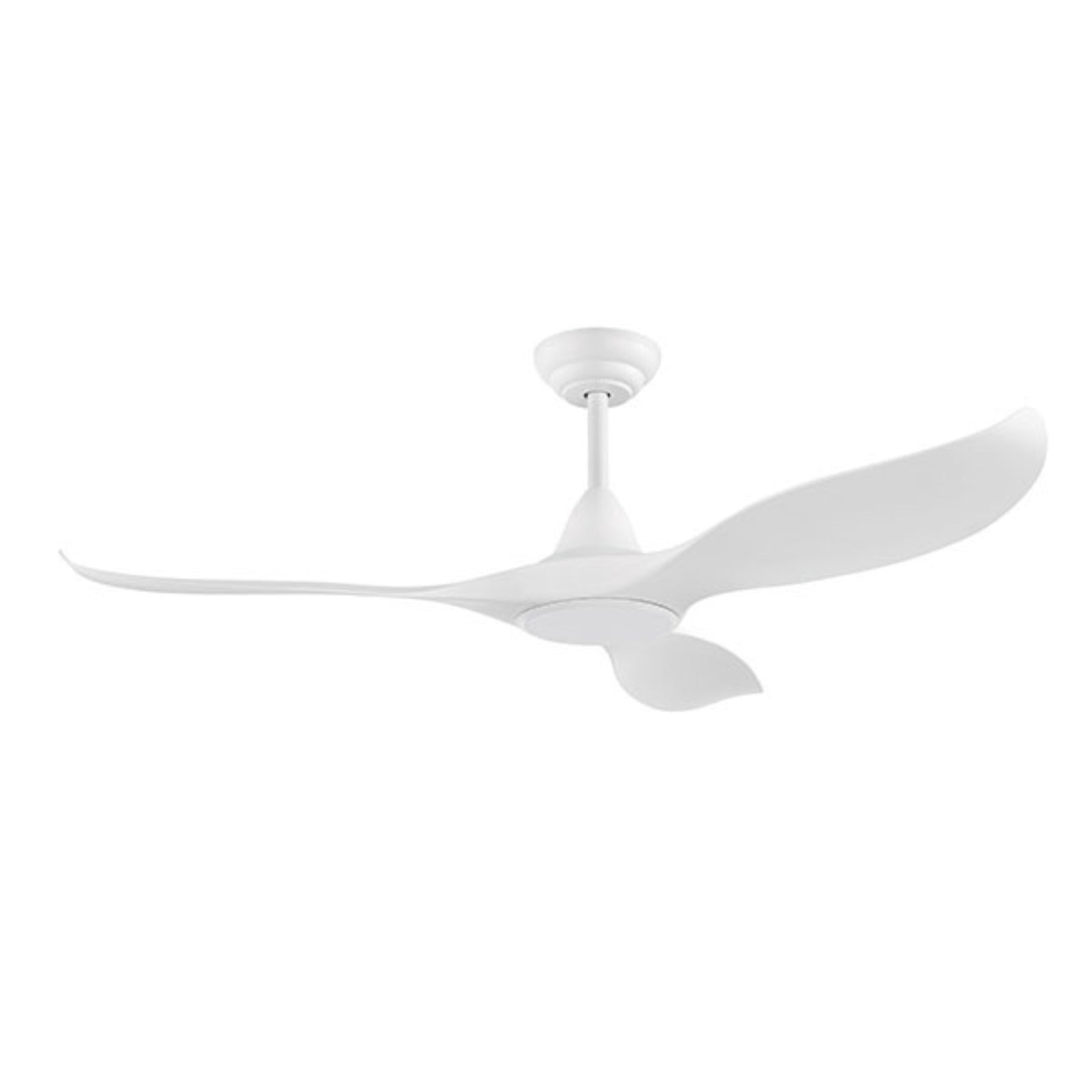 Side View Eglo Noosa 52in 132cm DC Ceiling  Fan - White 203371 - The Blue Space