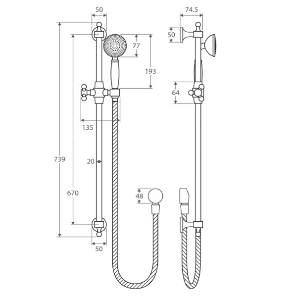 Fienza Lillian Rail Shower