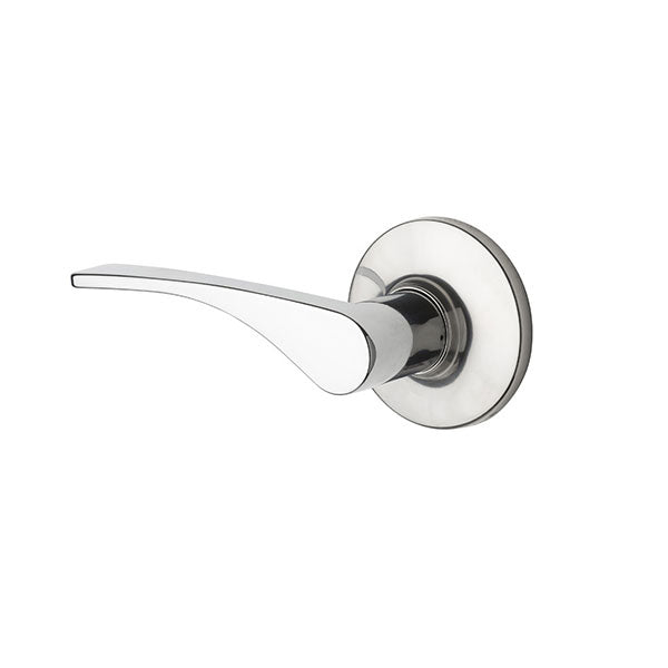 Lane Victoria Dummy Lever Door Handle Set On Round Rosette Polished Chrome