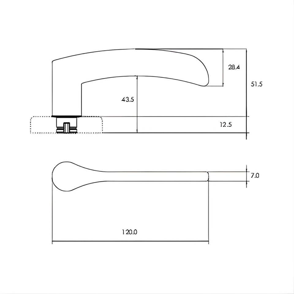 Lockwood Saltbush L34 Velocity Privacy Lever Door Handle Set Small 55mm Round Rose Satin Chrome