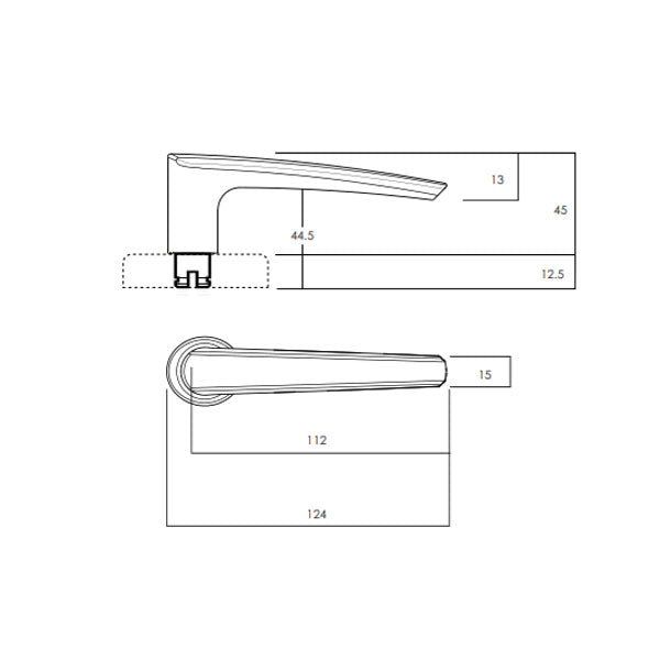 Lockwood Spire L2 Velocity Passage Lever Door Handle Set Large Round Rose Chrome