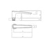 Technical Drawing - Lockwood Spire L2 Velocity Privacy Lever Set Large Round Rose Chrome
