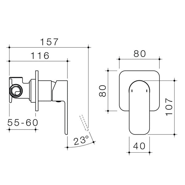Caroma Luna Bath/Shower Mixer Chrome