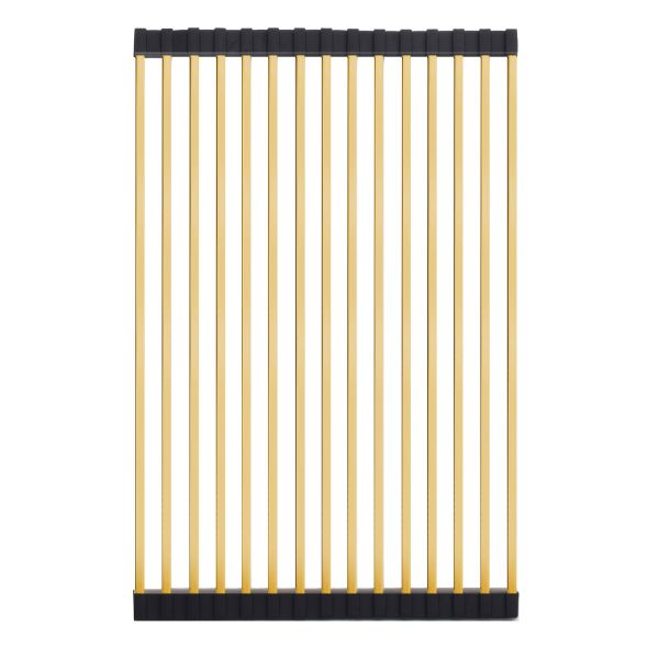 Meir Stainless Steel Sink Roll Mat -Brushed Bronze Gold