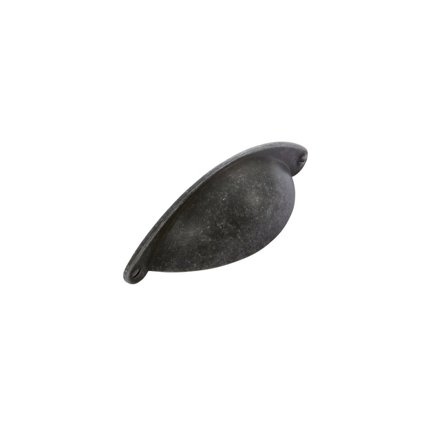 Side View Momo Handles Florencia Cup Pull 64mm Charcoal CTCP.CH.FG - The Blue Space