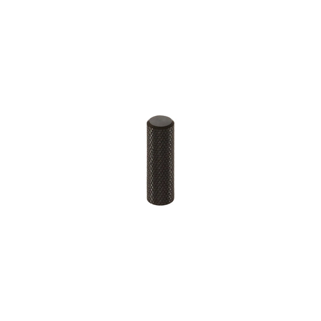 Momo Handles Graf Knurled Cylinder Knob 10mm Brushed Black G0430.010.BBL - The Blue Space