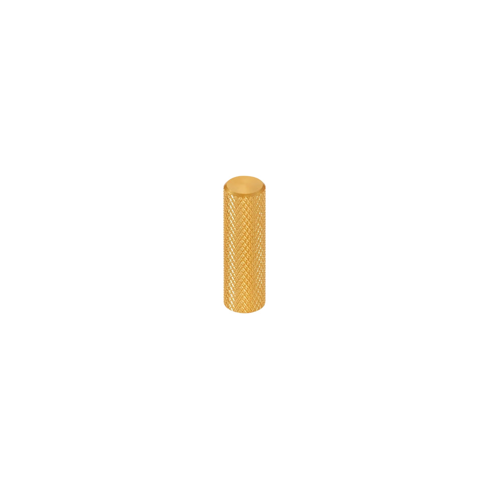 Momo Handles Graf Knurled Cylinder Knob 10mm Brushed Dark Brass