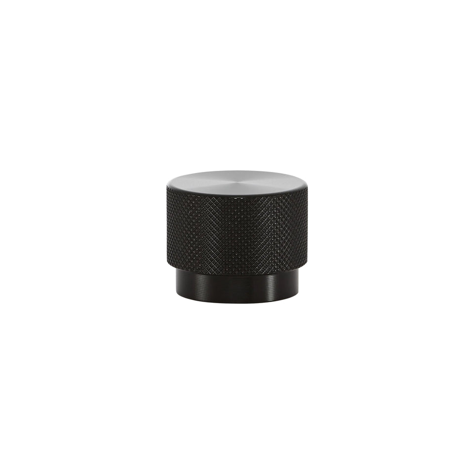 Momo Handles Graf Round Knob Brushed Black