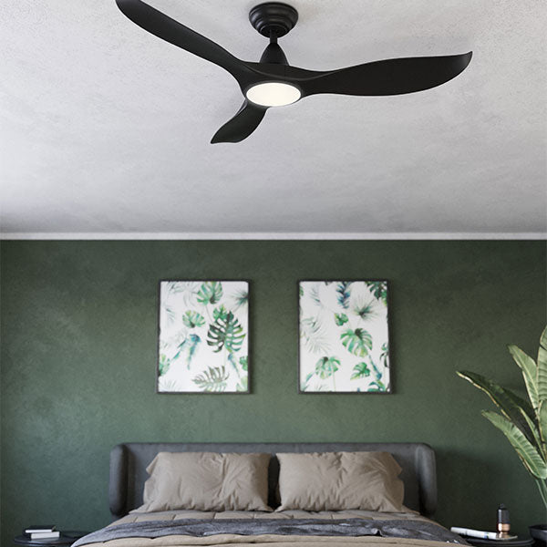 Eglo Noosa 52in 132cm DC Ceiling  Fan with 18W LED CCT Light - Black