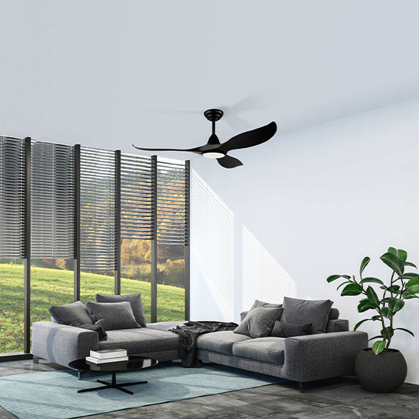 Eglo Noosa 52in 132cm DC Ceiling  Fan with 18W LED CCT Light - Black