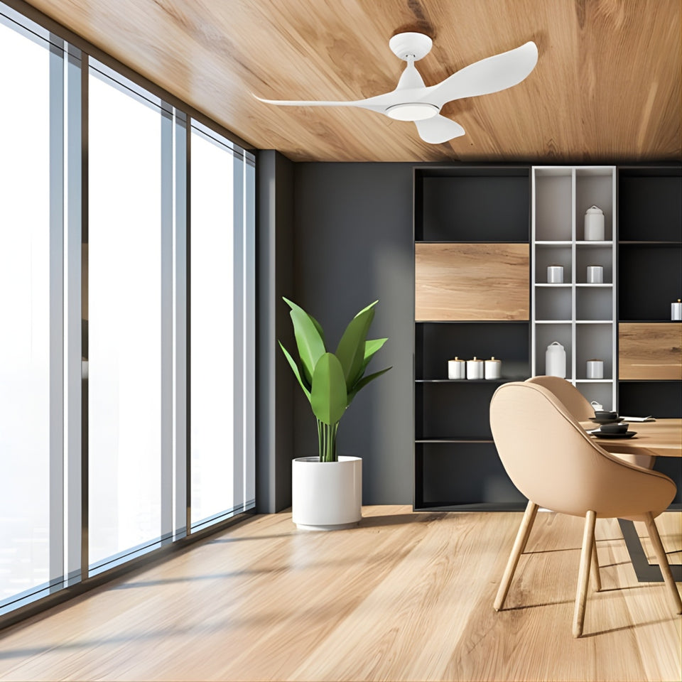 Eglo Noosa 46in 116cm DC Ceiling  Fan with 18W LED CCT Light - White