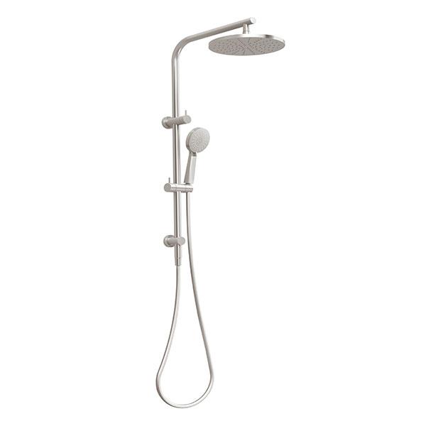 Phoenix Vivid Slimline Twin Shower - Brushed Nickel