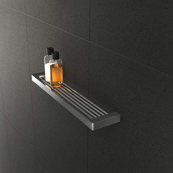 Phoenix Gloss Shower Shelf-Chrome 465mm