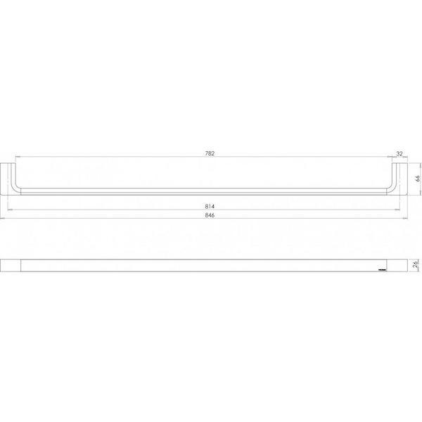 Phoenix Gloss Single Towel Rail - Brushed Nickel